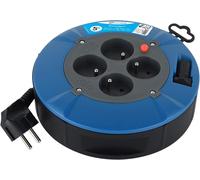 KYAOAYO-28905 Enrouleur Rallonge Ménager Domestique Avec 4 Pr s 16A, Câble 5M-Section 3G1 Mm², Blue