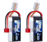 KYAOAYO-2S Lipo Batterie 50C 2200Mah 7.4V Batterie Courte Avec Prise Deans T Pour 1/16 Slash Rc Voiture Rc Camion Rc Hélicoptère Avion Quadcopter Drone Rc Bateau Modèles De Course (2 Packs)