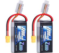 Kyaoayo-2s Lipo Batterie 50c 2200mah 7.4v Batterie Courte Avec Prise Xt60 Pour 1/16 Slash Rc Voiture Rc Camion Rc Hélicoptère Avion Quadcopter Drone Rc Bateau Modèles De Course (2 Packs)-Zeee