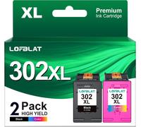 KYAOAYO-302Xl Cartouches D'Encre Remplacement Pour 302 Xl Noir Et Couleur Cartouche Pour Envy 4520 4522 4525 4527 Pour Officejet 3830 3831 4650 Pour Deskjet 3630 (Noir Couleur, 2 Pack)
