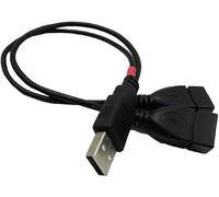KYAOAYO-30Cm Noir Usb 2.0 Un Connecteur Mâle À Double Femelle Usb A Jack Câble Adaptateur De Répartiteur Forme De Y Cordon D'Extension (Usb M-2F)