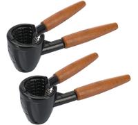 Kyaoayo-332622e3 Lot De 2 Casse-No Ttes Deluxe Avec Ean Aluminium Noir/Marron