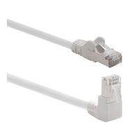 KYAOAYO-366170 Câble Réseau Cat.6 Angle 90 Degrés 1M - Blanc - 1 Pièce - Câble Patch Cat6 (Sftp Pimf) 1000Mbit/S Connecteur Rj 45-1 X 1M Mètre Blanc