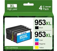 KYAOAYO-4-Pack 953Xl Haute Rendement Cartouches Compatible Pour 953 Xl Multipack Pour Officejet Pro 7720 7740 7730 8710 8715 8718 8210 8720 8725 8728 (1Noir, 1Cyan, 1Jaune, 1Magenta)