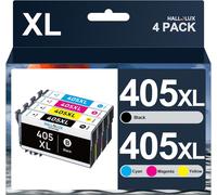 KYAOAYO-405Xlcartouche D'Encre Compatible Pour 405Xl 405 Xl Remplacement Pour Workforce Wf-7840Dtwf Wf-7830Dtwf Wf-7835Dtwf 7830Dtwf 7840Dtwf 7835Dtwf (Noir Cyan Magenta Jaune, 4-Pack)