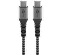 KYAOAYO-49302 Câble Usb-C 10 Gbit/S ¿ Câble Textile Extra Robuste Premium Avec Connecteurs Métalliques ¿ 1 M