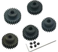 KYAOAYO-5-Pack Pignons En Acier 48P 24T 25T 26T 27T 28T Avec Vis Pour Arbre De 3,175Mm 1/10 Rc Moteur Sans Balais
