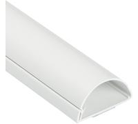 KYAOAYO-50X25Mm Moulure Décorative En Demi-Cercle 1M5025W Goulotte Électrique Cache-Câble 1M Longeur, Blanc