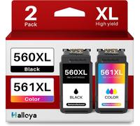 KYAOAYO-560 561 Xl Remplacement Cartouche Pour Canon Pg-560Xl Cl-561Xl Pour Encre 560Xl 561 Xl Pour Canon Pixma Ts5350 Ts7450A Ts5350A Ts5300 Ts5350I Ts5351 Ts7450 Ts5351A (1 Noir 1 Couleur)