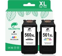 KYAOAYO-560Xl 561Xl Cartouches D'Encre Remanufacturées Pour Canon Cartouche 560 561 Xl Pixma Ts5350I Ts5350A Ts5351 Ts5352 Ts5353 Ts5355 Ts7450 Ts7451 Ts5351A Ts5353A Ts5355A Ts5351I Imprimante