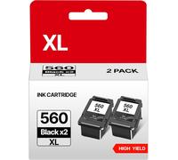 KYAOAYO-560Xl Pg 560Xl Cartouche Remplacement Pour Canon 560 560Xl Pour Canon Pg-560 Xl Compatibles Pour Canon Pixma Ts5350 Ts7450I Ts5350A Ts7450 Ts5350I Ts5300 Ts5351 Ts5351A Ts7451A (Noir, 2-Pack)