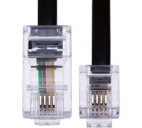 KYAOAYO-5M Rj11 Bis Rj45 Kabel Ethernet-Modem-Daten-Telefon Asdl Patch Führen Breitband Schnelle Geschwindigkeit Bt Internet-Stecker 6P4C Bis 8P8C Eben Kompatibel Mit Modem, Router, Festnetz (Schwarz