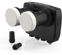 KYAOAYO-6° Monoblock Twin Lnb \ Astra 19,2° E + Hotbird 13° E \ 2 Récepteurs & 2 Satellites (Mb6-Qs) \ Double Lnc Avec D qc Intégré \ Full Hd, 4K, 8K, 3D \ Résistant Aux Intempéries Mb6-Tw