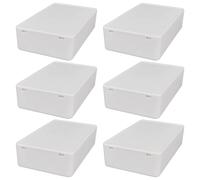KYAOAYO-6 Pièces Boîtes De Jonction, Boite De Derivation, Boîtier De Projet Etanche Electrique Exterieur, Boîte De Connexion De Câbe Plastique Pour Bricolage Électronique - 100 X 60 X 25 Mm/Blanc