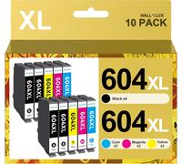 KYAOAYO-604Xl Cartouches D'Encre Compatible Pour 604 604Xl 604 Xl Pour Xp-2200 Xp-2205 Xp-3200 Xp-4200 Xp-3205 Xp-4205 Workforce Wf-2910 Wf-2930 Wf-2950 (10 Pack)
