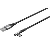 KYAOAYO-64655 - Câble Usb-A Vers Usb-C Avec Angle De 90 °/Chargeur Rapide De 60 W Et 20 V - Fiche Métallique Avec Protection Anti-Torsion / 0,5 M