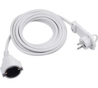 KYAOAYO-7432530 Rallonge De Contact De Protection - Connecteur Extra Plat - Câble De 5 M - Blanc - Ip20 - Câble D'Extension Intérieur/Extérieur Avec Protection Enfant - Extension Schuko Avec