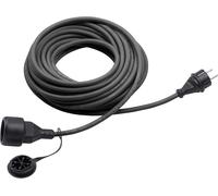 KYAOAYO-7435070 Ip44 Rallonge En Caoutchouc Avec Pr De Terre Pour Extérieur 25 M 1 M 18 M Noir