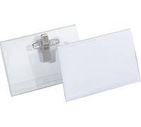 KYAOAYO-815719 Porte-Badge Universel Fixation Par Pince Combi Pour Insertion Format 40 X 75 Mm Plastique Résistant Transparent Boîte De 50