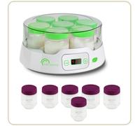 Kyaoayo-8487 Yaourti¿¿Re 7 Digital, Yaourti¿¿Re + 13 Pots En Verre 190ml Pour Des Yaourts Faits Maison, Timer Jusqu'¿¿ 14h, Arr¿ºt Automatique, Blanc