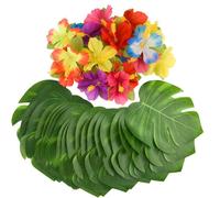 KYAOAYO-88 Pcs 20Cm / 8 "Feuilles De Palmier Tropicale Party Decor