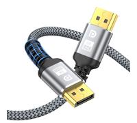 KYAOAYO-8K Displayport Cable,Dp 1.4 Cable 3M(8K60Hz,4K@144Hz,2K@240Hz),Hbr3 Support 32.4Gbps,Gold Plated Connector,High Refresh Rate For Gaming Monitor,Hdr,Freesync G-Sync,Graphics Card,Pc
