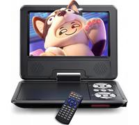 KYAOAYO-9,5"" Lecteur Dvd Portable Pour Enfants Avec Écran Pivotant Hd 7,5"", Haut-Parleurs Stéréo, 6 Heures D'Autonomie, Pr En Charge De La Télévision De Synchronisation, Usb/Carte Sd - Wdv01