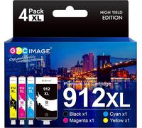 KYAOAYO-912Xl 3Yp34Ae Lot De Cartouches D'Encre De Rechange À Haut Rendement Pour Imprimante 912 Xl Compatible Avec Officejet 8010 8012 8014 8015 Officejet Pro 8022 8023 8024 Noir/Cyan/Magenta