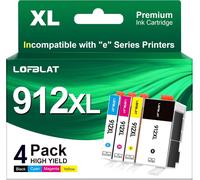 KYAOAYO-912Xl 912 Xl Compatible Pour 912 Cartouche D'Encre Pour Officejet Pro 8022 8024 8020 8023 Pour Officejet 8012 8010 8014 8015 8017 Multifonction Imprimante (4 Pack)