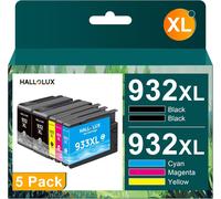 KYAOAYO-932Xl 933Xl Lot De Cartouches D'Encre Compatibles Avec 932 933 Pour Officejet 6600 6700 7510 7612 7110 6100 7610 6110 (2 Noires, 1 Magenta, 1 Cyan, 1 Jaune)
