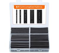 Kyaoayo-95 Pièces Kit De Gaine Thermorétractable Etanche - 4 1 Tube Thermoretractable À Double Paroi - Revêtement Adhésif - Gaine Thermo - Noire