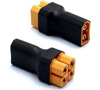 KYAOAYO-Adaptateur De Prise Rc, Connecteur Parallèle Xt60 1 Mâle À 2 Femelles Lipo Connecteur De Convertisseur De Batterie Prise Double