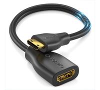 KYAOAYO-Adaptateur Portsaver Mini Hdmi Vers Hdmi 4K, Premium High Speed, Pr Mini Hdmi C Vers Pr Hdmi A, Contacts Plaqués Or, Double Blindage, Gaine Pvc, 0.15M