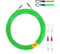 KYAOAYO-Aiguille Electricien,22 M Tire Fils Electrique,Tire Fils Electricien Aiguille Avec 1 Ressorts De Guidage, Pour Câble De Communication Mur Conduit De Sol(Vert)