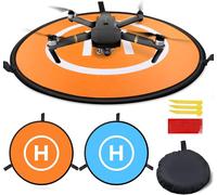 Kyaoayo-Aire D'atterris Drone Landing Pad Imperméable 75 Cm, Double Face Orange/Bleu Pour Drones Hélicoptères Télécommandés Dji Mavic Mini 2 / Zoom/Air Fly 2 / Phantom/Fpv/Inspire-Sanag Orange