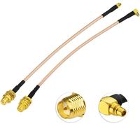 Kyaoayo-Antenne Wifi Rp-Sma Câble Adaptateur Mmcx Mâle Angle Droit À Rp-Sma Femelle Câble Pigtail Tresse Rg316 6 Pouces 15cm 2pcs Pour 2.4ghz Wifi Antenne Routeur Wirelesse