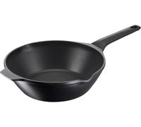 KYAOAYO-Arôme Wok Antiadhésif En Aluminium Moulé Sous Pression Ø 28 Cm, Poêle À Induction, Gaz Et Four Avec Indicateur De Cuisson Thermo-Signal Et Revêtement Titane Pour Maintenir La Chaleur