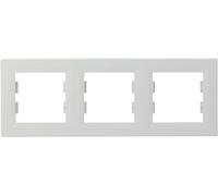 KYAOAYO-Asfora Eph5800321D Cadre Horizontal Pour Pr s Et Interrupteurs, 3 Pr s Horizontales, Blanc