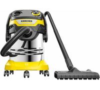 KYAOAYO-Aspirateur Sec Et Humide Wd 5 S V-25/5/22, Filtre Plissé Plat, Cartouche Filtrante Amovible, Nettoyage Automatique Du Filtre, 1100 W, Réservoir En Acier Inoxydable 25 L, Tuyau De 2,2 M