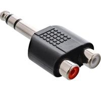 KYAOAYO-Audio Adapter - 6,3Mm Klinke Stecker Auf 2X Cinch Buchse - Stereo