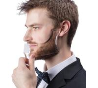 Kyaoayo-Barbe Guide Outil Shaper Ou Gabarit Clair Pour La Coupe Et Le Ra , Modélisant Le Gabarit Avec 4 Lignes De Contrôle De Toilettage Et Un Peigne Moustache