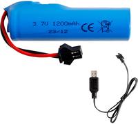 Kyaoayo-Batterie 3,7 V 1200 Mah Li-Ion Avec Câble De Chargement Usb Prise Sm-2p Pour Voiture Rc Drift Monster Truck Véhicule Tout-Terrain Télécommande Voiture De Course D'escalade À Grand-E-Yiiviil