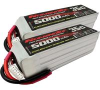 KYAOAYO-Batterie Lipo 5S 5000Mah 35C 18.5V Batterie Rc Lipo Sans Fiche (Câble De Sortie) Pour Avion De Modèle F3A (Pack De 2)