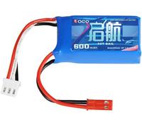 Kyaoayo-Batterie Lipo Gensace 7,4 V 2s 15 C 600 Mah Jst 2 Broches Pour Avion Rc A560/Su27/D460/Rc4gs V3/Rc6gs V3/At10ii/At9s Pro/T8fb/T12d/T16d Rc Radio Controller