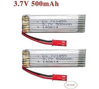 Kyaoayo-Batteries Lipo Rechargeables 3.7v 500mah Pour Drones Rc Compatibles Avec Udi U817, Wltoys V959, Drone Radiofly Space Kondor Ensemble De 2 Pièces 57x17x8 Mm - 16 Gr-Yunique Green-Clean-Power