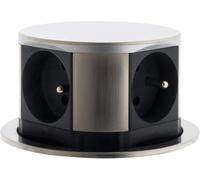 KYAOAYO-Bloc Multipr Encastrable Compact 4 Pr s 16A 2P+T - Finition Inox