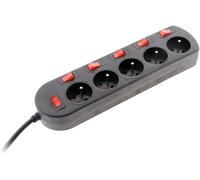 KYAOAYO-Bloc Sono 5 Pr s 16A 2P+T + 6 Interrupteurs Câblé Ho5Vv-F 3G1,5Mm² 3M -