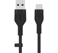 KYAOAYO-Boostcharge Flex Câble Usb-C Vers Usb-A En Silicone, Certifié Usb-If, Câble Usb C Pour Iphone 16, Iphone 15, Samsung Galaxy S24, S23, S22, Ipad, Macbook, Note, Google Pixel, Etc, 3 M, Noir