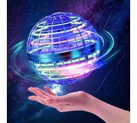 Kyaoayo-Boule Volante Lumineuse, Flying Hover Air Ball, Led Balle Boomerang, Spinner Mini Drone Magique Rotative, Fly Orb Pour Enfants, Extérieur Intérieur (Bleu)-Sanag Bleu
