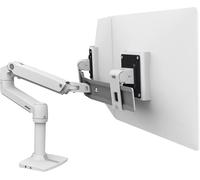 KYAOAYO-Bras Lx Pour Moniteur Dual Direct, Support De Bureau Vesa. Convient À Deux Moniteurs Jusqu'À 25 Pouces, De 0,9 À 5Kg Chacun - Blanc (45-489-216)